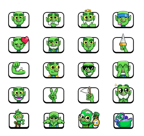 clash royale goblin emotes