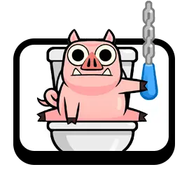 Hog Flush Clash Royal Emote QR Code